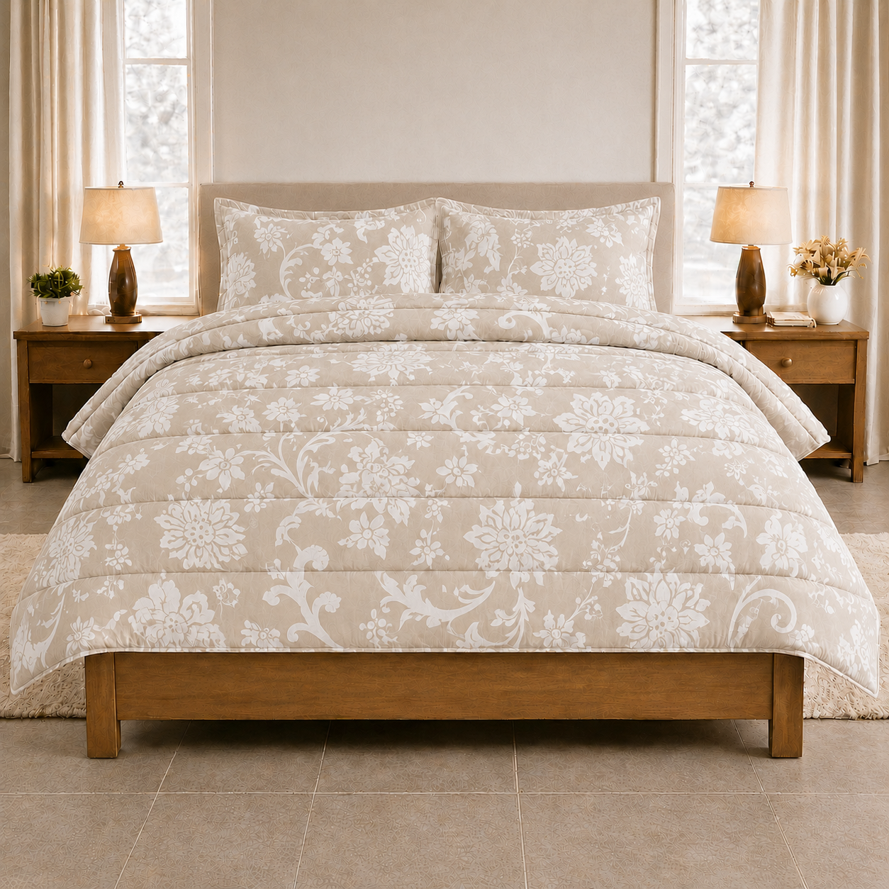 eazydekbed® – Sommer-Bettdecke aus Baumwolle – Charli – ohne Bezug & waschbar + GRATIS Kissenbezüge
