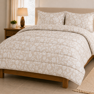 eazydekbed® – Sommer-Bettdecke aus Baumwolle – Juliana – ohne Bezug & waschbar + GRATIS Kissenbezüge