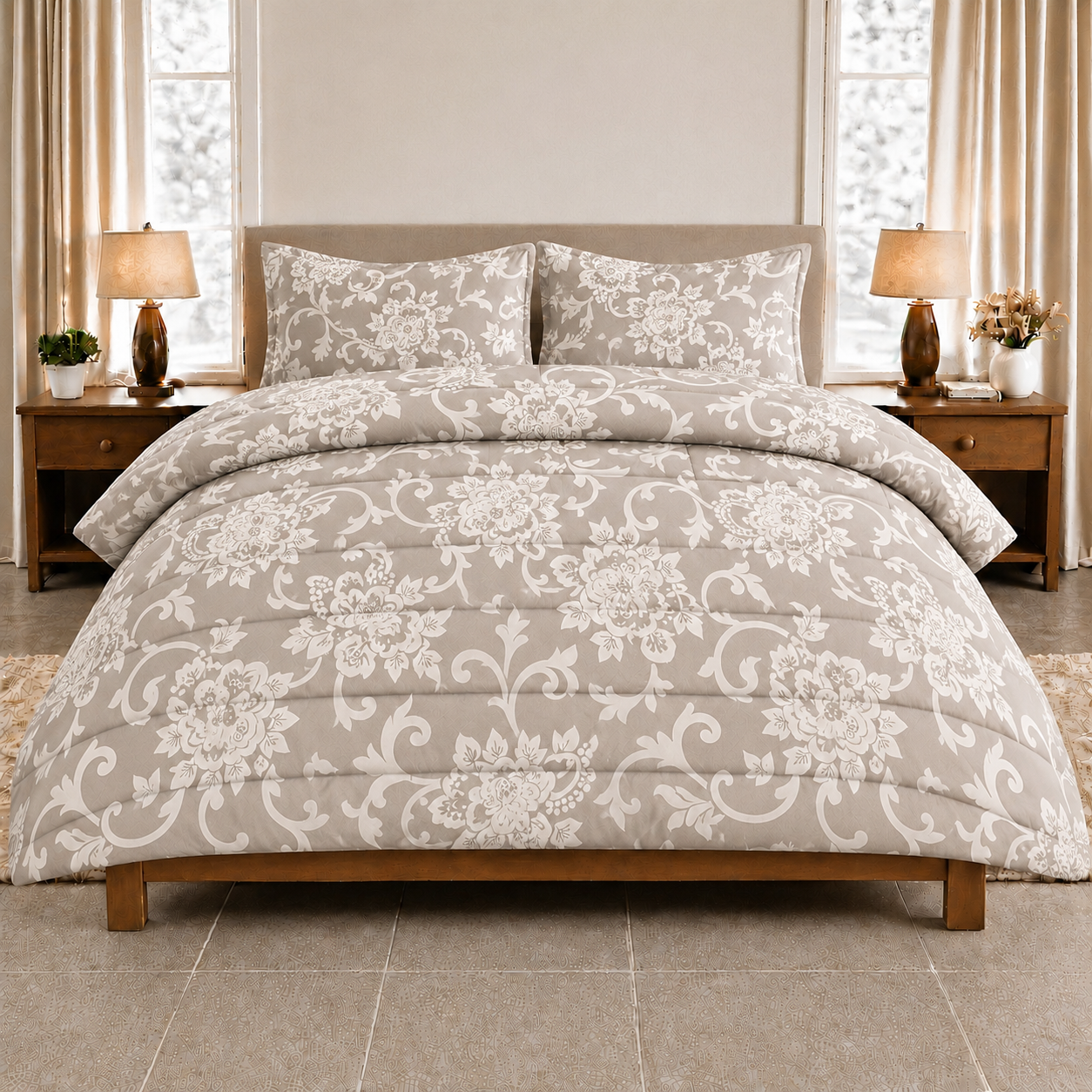 eazydekbed® – Sommer-Bettdecke aus Baumwolle – Marme – ohne Bezug & waschbar + GRATIS Kissenbezüge