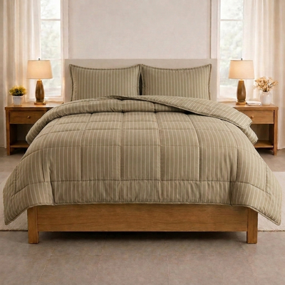 eazydekbed® - Zomerdekbed - Taupe Stripe